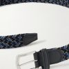 3.5cm Leather-Trimmed Woven Elastic Belt - E1 3.5cm Leather-Trimmed Woven Elastic Belt - E1