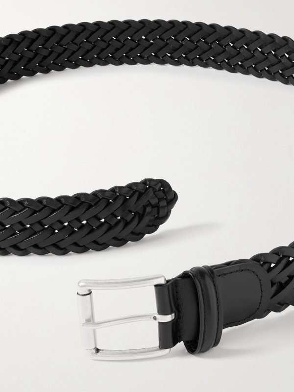 3.5cm Woven Leather Belt - E1