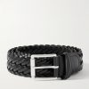 3.5cm Woven Leather Belt