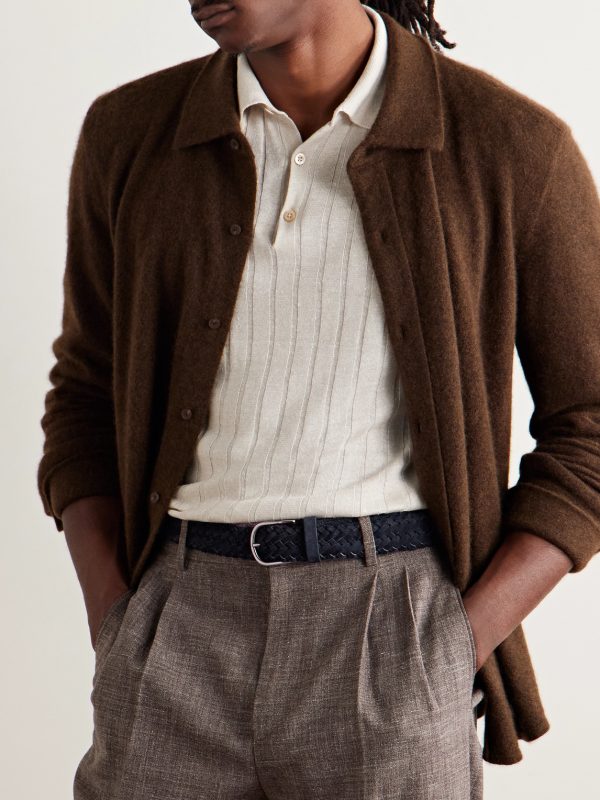 3.5cm Woven Suede Belt - FR 3.5cm Woven Suede Belt - FR