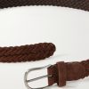 3.5cm Woven Suede Belt - E1