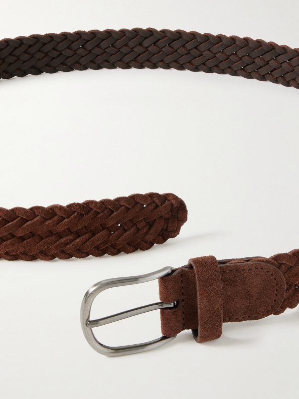 3.5cm Woven Suede Belt - E1