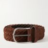 3.5cm Woven Suede Belt
