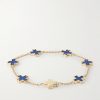 14-Karat Gold Lapis Lazuli Bracelet - BK 14-Karat Gold Lapis Lazuli Bracelet - BK