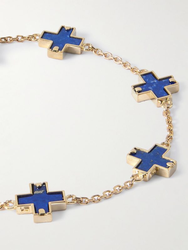 14-Karat Gold Lapis Lazuli Bracelet - CU 14-Karat Gold Lapis Lazuli Bracelet - CU