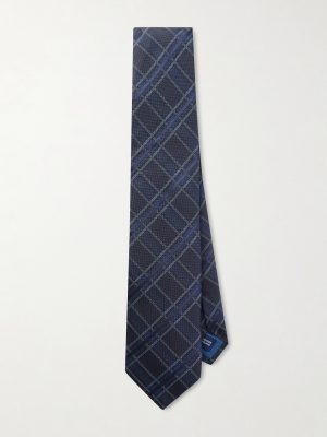 8cm Checked Silk Tie