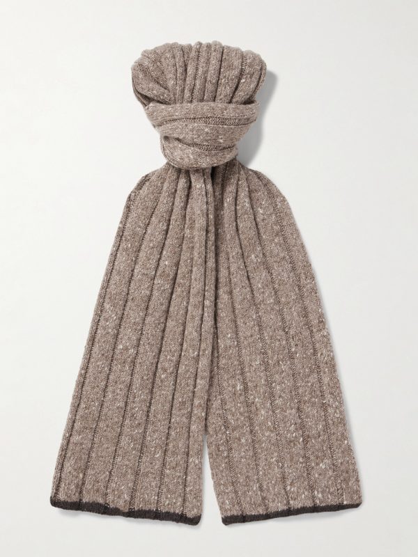 Ribbed Cashmere Scarf