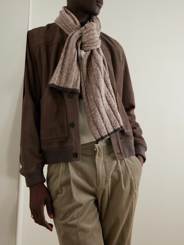 Ribbed Cashmere Scarf - OU
