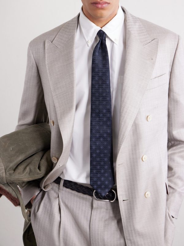 8cm Silk-Jacquard Tie - FR