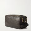 Textured-Leather Wash Bag - BK Textured-Leather Wash Bag - BK