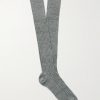 Ribbed Wool and Cashmere-Blend Socks