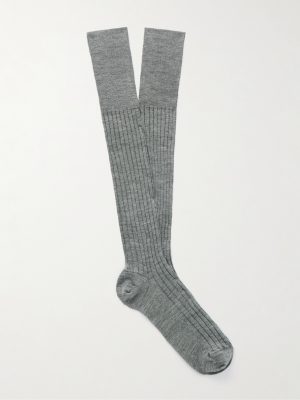 Ribbed Wool and Cashmere-Blend Socks