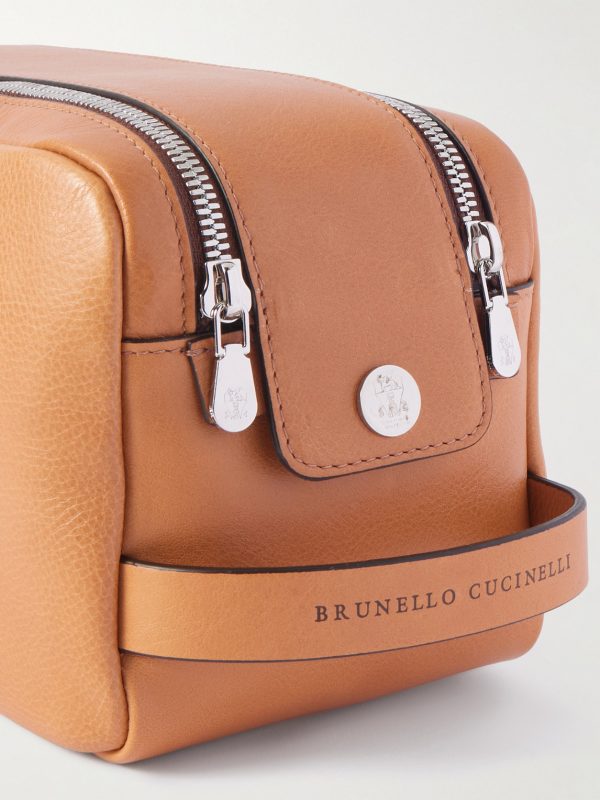Textured-Leather Wash Bag - CU Textured-Leather Wash Bag - CU