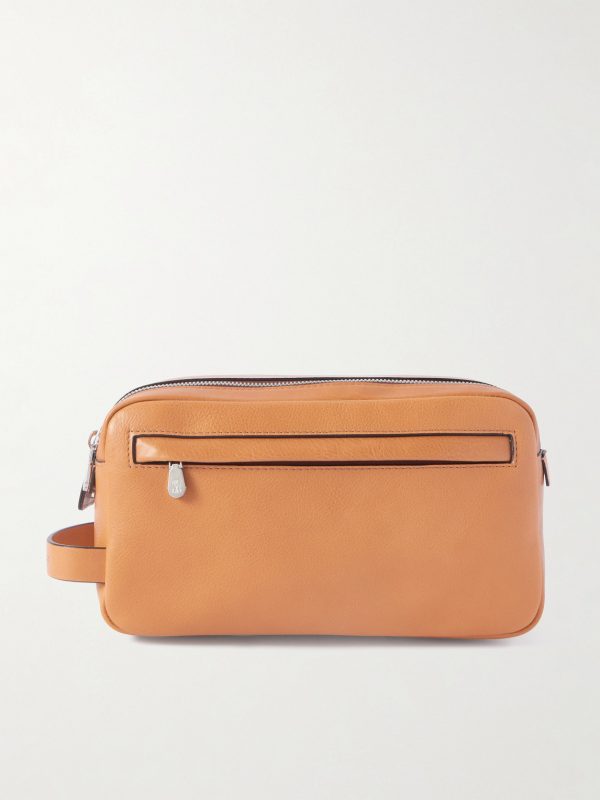 Textured-Leather Wash Bag Textured-Leather Wash Bag