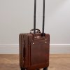 Full-Grain Leather Carry-On Suitcase - BK Full-Grain Leather Carry-On Suitcase - BK