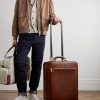 Full-Grain Leather Carry-On Suitcase - OU Full-Grain Leather Carry-On Suitcase - OU