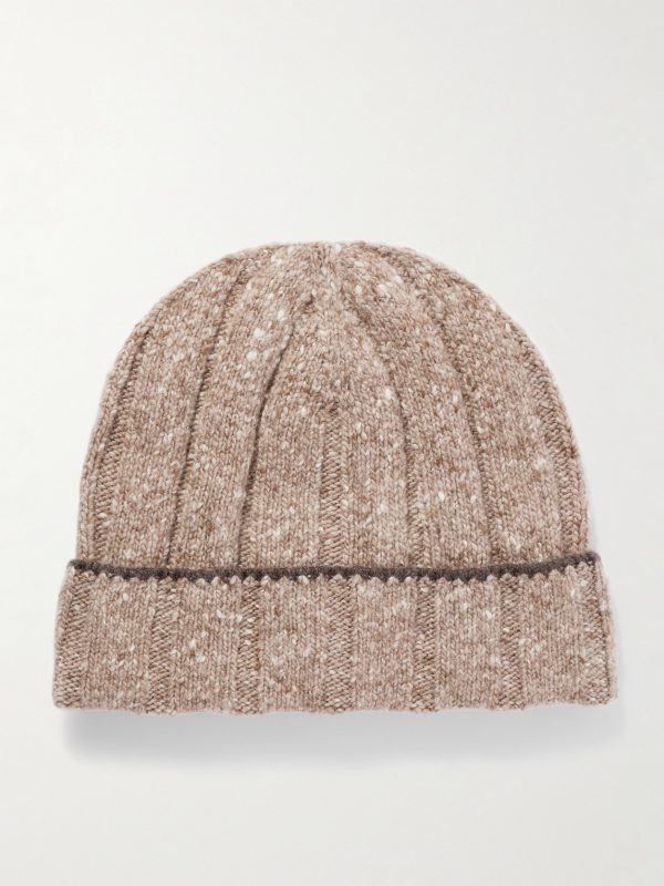 Ribbed Cashmere Beanie