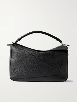 Puzzle Edge Large Logo-Debossed Full-Grain Leather Messenger Bag Puzzle Edge Large Logo-Debossed Full-Grain Leather Messenger Bag