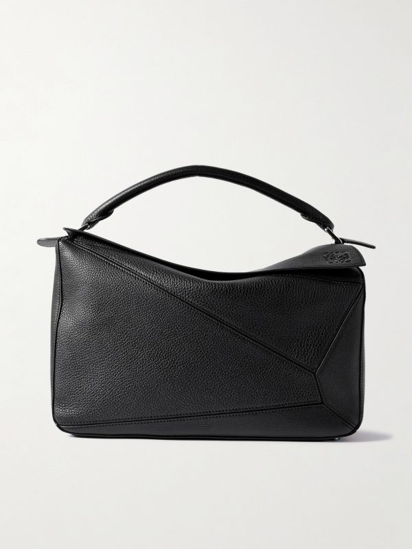 Puzzle Edge Large Logo-Debossed Full-Grain Leather Messenger Bag Puzzle Edge Large Logo-Debossed Full-Grain Leather Messenger Bag