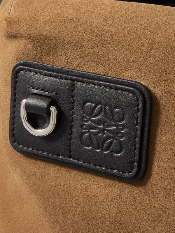 Flex Logo-Embossed Suede and Canvas Backpack - CU Flex Logo-Embossed Suede and Canvas Backpack - CU