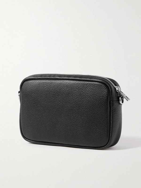 Pebble Full-Grain Leather Messenger Bag - BK Pebble Full-Grain Leather Messenger Bag - BK
