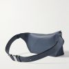 Puzzle Edge Small Leather Belt Bag - BK