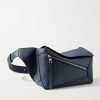 Puzzle Edge Small Leather Belt Bag