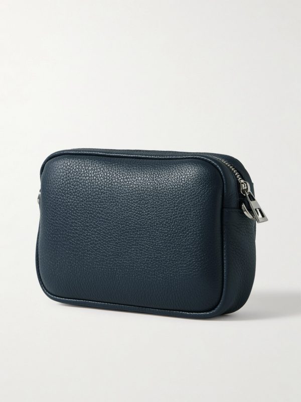Pebble Full-Grain Leather Messenger Bag - BK Pebble Full-Grain Leather Messenger Bag - BK