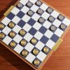 Fowler Leather Chess Set - E2 Fowler Leather Chess Set - E2