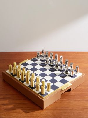 Fowler Leather Chess Set Fowler Leather Chess Set