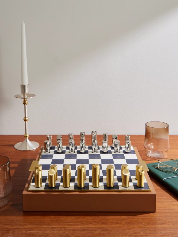 Fowler Leather Chess Set - OU Fowler Leather Chess Set - OU