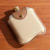 Garrett Silver- and Gold-Tone Flask with Leather and Canvas Case Garrett Silver- and Gold-Tone Flask with Leather and Canvas Case