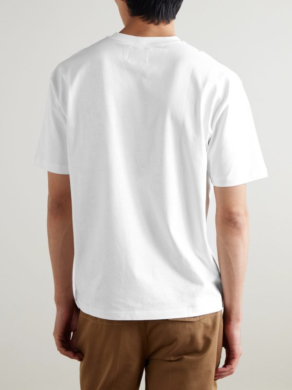 + HIM Hiking Logo-Embroidered Cotton-Jersey T-Shirt - BK + HIM Hiking Logo-Embroidered Cotton-Jersey T-Shirt - BK