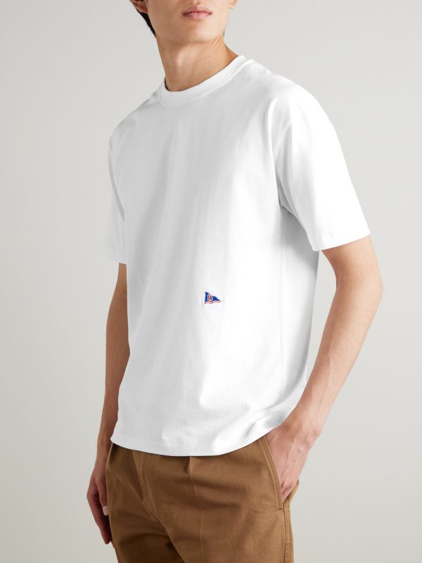 + HIM Hiking Logo-Embroidered Cotton-Jersey T-Shirt - FR + HIM Hiking Logo-Embroidered Cotton-Jersey T-Shirt - FR