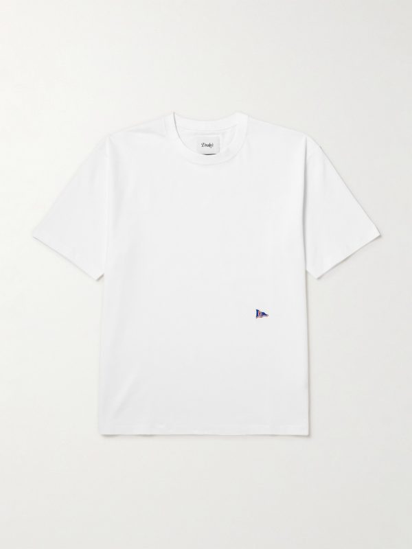 + HIM Hiking Logo-Embroidered Cotton-Jersey T-Shirt + HIM Hiking Logo-Embroidered Cotton-Jersey T-Shirt