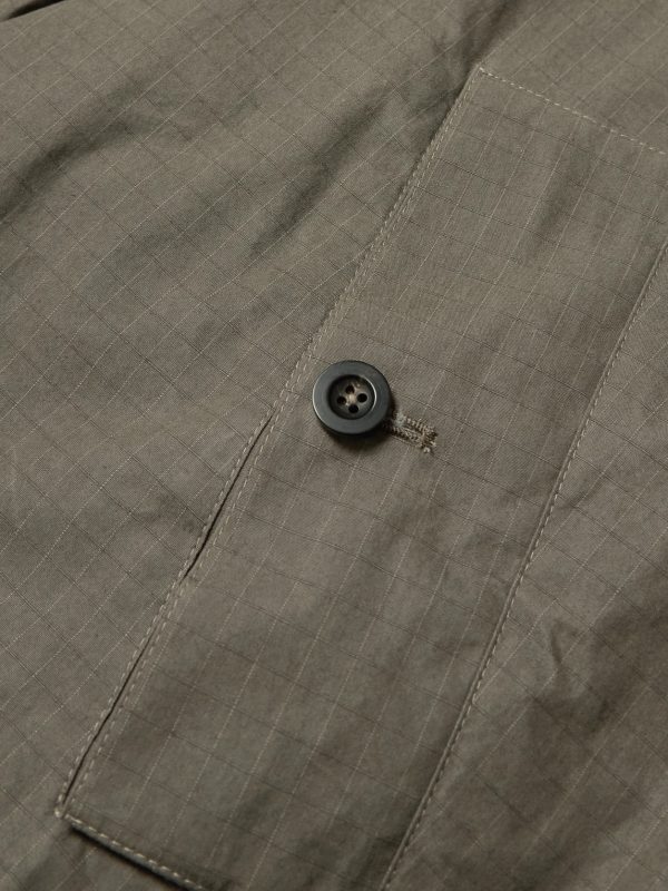 + HIM Rider's Belted Corduroy-Trimmed Cotton-Ripstop Coat - E1 + HIM Rider's Belted Corduroy-Trimmed Cotton-Ripstop Coat - E1