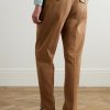 + HIM Games Tapered Pleated Cotton-Twill Trousers - BK + HIM Games Tapered Pleated Cotton-Twill Trousers - BK