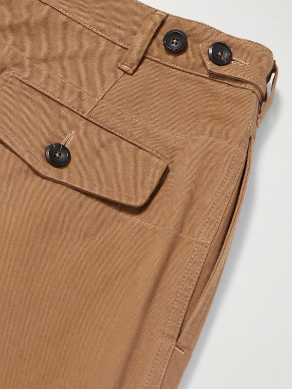 + HIM Games Tapered Pleated Cotton-Twill Trousers - CU + HIM Games Tapered Pleated Cotton-Twill Trousers - CU