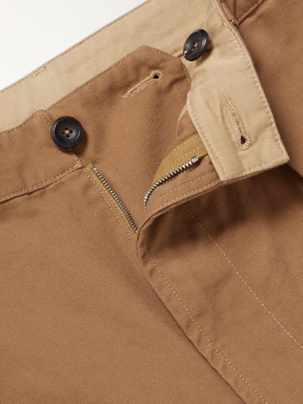 + HIM Games Tapered Pleated Cotton-Twill Trousers - E1 + HIM Games Tapered Pleated Cotton-Twill Trousers - E1