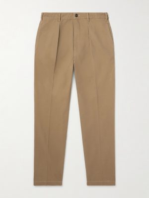 + HIM Games Tapered Pleated Cotton-Twill Trousers