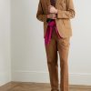 + HIM Games Tapered Pleated Cotton-Twill Trousers - OU + HIM Games Tapered Pleated Cotton-Twill Trousers - OU