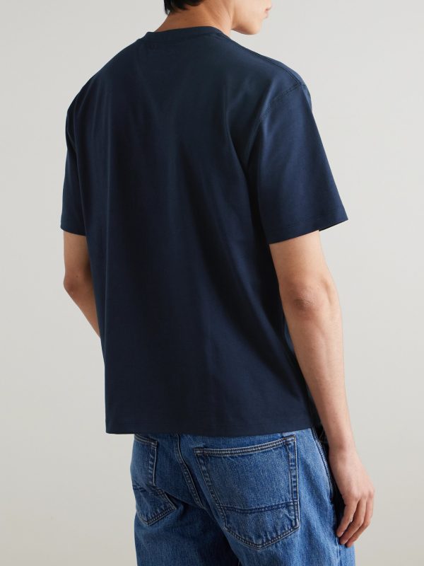 + HIM Hiking Logo-Embroidered Cotton-Jersey T-Shirt - BK + HIM Hiking Logo-Embroidered Cotton-Jersey T-Shirt - BK