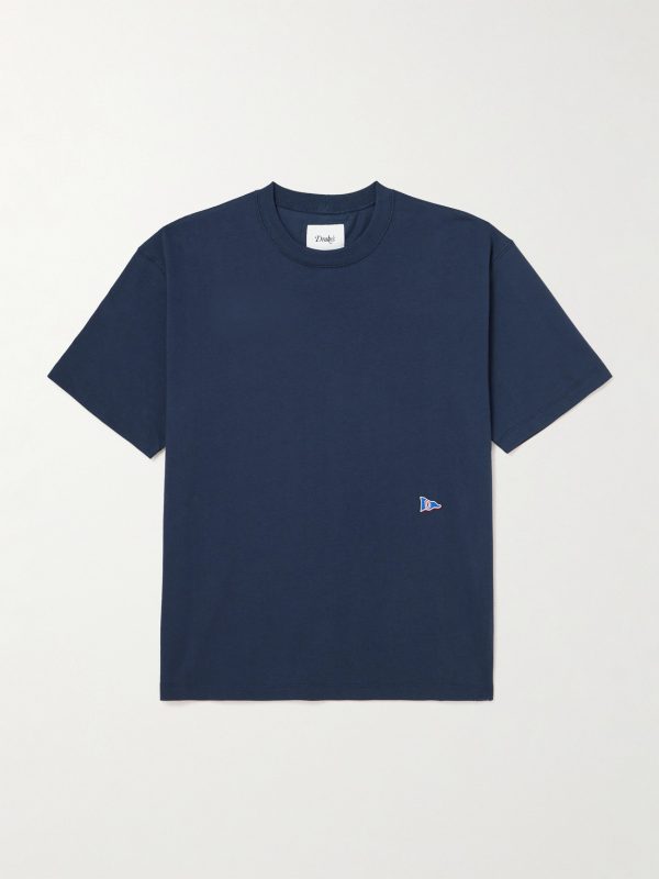 + HIM Hiking Logo-Embroidered Cotton-Jersey T-Shirt + HIM Hiking Logo-Embroidered Cotton-Jersey T-Shirt