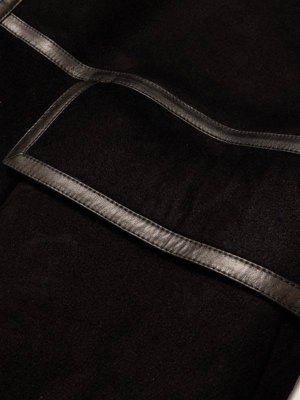 + HIM Leather-Trimmed Shearling Coat - E1 + HIM Leather-Trimmed Shearling Coat - E1