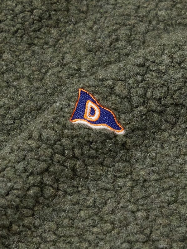 + HIM Logo-Embroidered Wool-Blend Fleece Jacket - E1 + HIM Logo-Embroidered Wool-Blend Fleece Jacket - E1