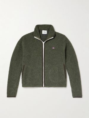 + HIM Logo-Embroidered Wool-Blend Fleece Jacket