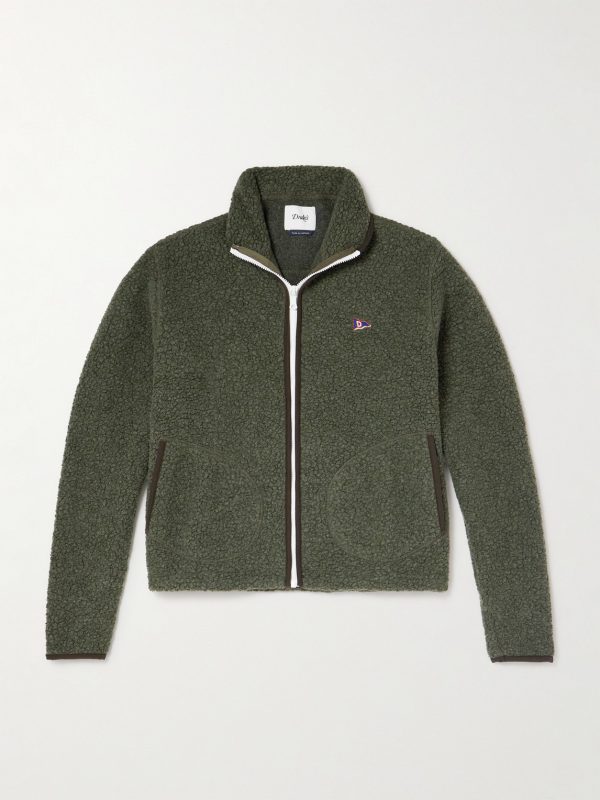 + HIM Logo-Embroidered Wool-Blend Fleece Jacket + HIM Logo-Embroidered Wool-Blend Fleece Jacket