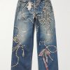 1981 Wide-Leg Trompe L'oeil Printed Jeans 1981 Wide-Leg Trompe L'oeil Printed Jeans