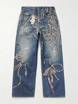 1981 Wide-Leg Trompe L'oeil Printed Jeans 1981 Wide-Leg Trompe L'oeil Printed Jeans
