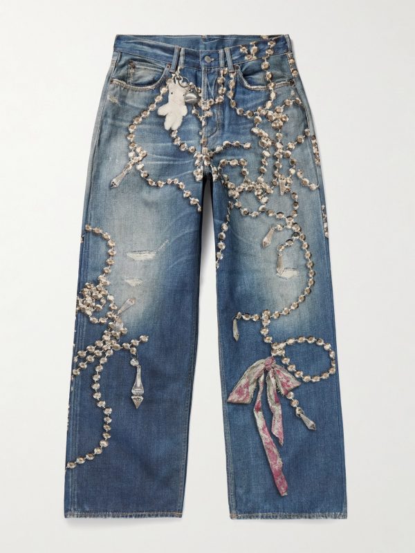 1981 Wide-Leg Trompe L'oeil Printed Jeans 1981 Wide-Leg Trompe L'oeil Printed Jeans